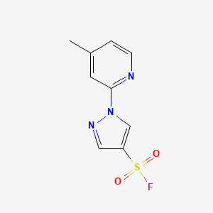 molecular formula C9H8FN3O2S B2422187 1-(4-Methylpyridin-2-yl)pyrazole-4-sulfonyl fluoride CAS No. 2138419-46-0
