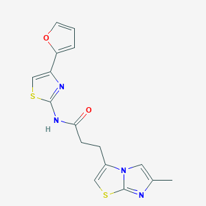 N-(4-(furan-2-yl)thiazol-2-yl)-3-(6-methylimidazo[2,1-b]thiazol-3-yl)propanamide