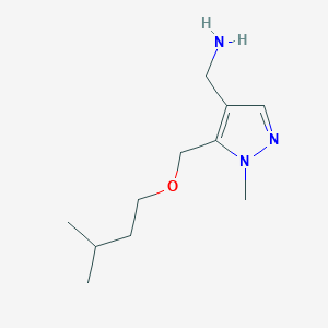 [1-Methyl-5-(3-methylbutoxymethyl)pyrazol-4-yl]methanamine