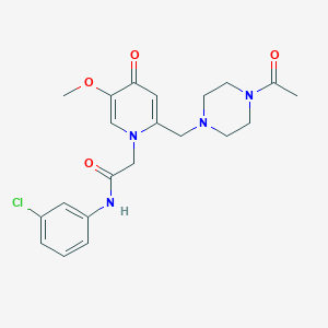 2-(2-((4-acetylpiperazin-1-yl)methyl)-5-methoxy-4-oxopyridin-1(4H)-yl)-N-(3-chlorophenyl)acetamide