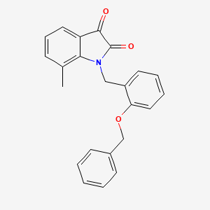 1-(2-(Benzyloxy)benzyl)-7-methylindoline-2,3-dione