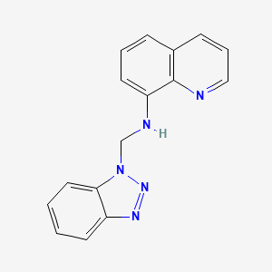molecular formula C16H13N5 B2422202 N-(Benzotriazol-1-ylmethyl)quinolin-8-amine CAS No. 2260937-86-6