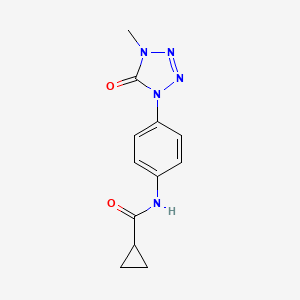 molecular formula C12H13N5O2 B2422208 N-(4-(4-甲基-5-氧代-4,5-二氢-1H-四唑-1-基)苯基)环丙烷甲酰胺 CAS No. 1396880-66-2