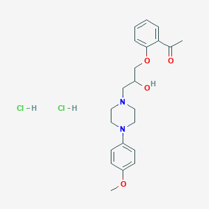 1-(2-(2-Hydroxy-3-(4-(4-methoxyphenyl)piperazin-1-yl)propoxy)phenyl)ethanone dihydrochloride