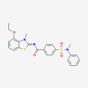 molecular formula C24H23N3O4S2 B2422213 N-(4-ethoxy-3-methyl-1,3-benzothiazol-2-ylidene)-4-[methyl(phenyl)sulfamoyl]benzamide CAS No. 533868-80-3