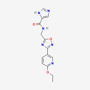 molecular formula C14H14N6O3 B2422220 N-((3-(6-乙氧基吡啶-3-基)-1,2,4-恶二唑-5-基)甲基)-1H-咪唑-5-甲酰胺 CAS No. 1904017-92-0