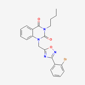 molecular formula C21H19BrN4O3 B2422221 1-((3-(2-溴苯基)-1,2,4-噁二唑-5-基)甲基)-3-丁基喹唑啉-2,4(1H,3H)-二酮 CAS No. 1206999-25-8