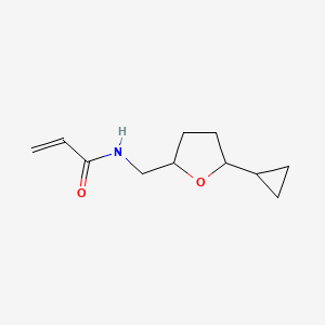 molecular formula C11H17NO2 B2422234 N-[(5-Cyclopropyloxolan-2-yl)methyl]prop-2-enamide CAS No. 2284399-28-4