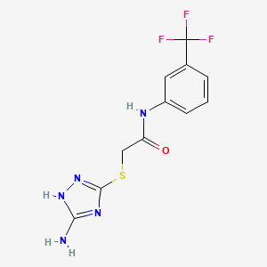 molecular formula C11H10F3N5OS B2422235 2-((5-氨基-1H-1,2,4-三唑-3-基)硫代)-N-(3-(三氟甲基)苯基)乙酰胺 CAS No. 326003-64-9