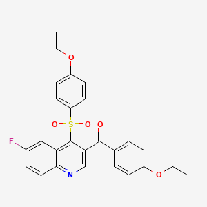 (4-Ethoxyphenyl)(4-((4-ethoxyphenyl)sulfonyl)-6-fluoroquinolin-3-yl)methanone