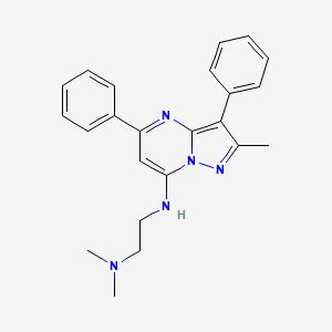 N-[2-(dimethylamino)ethyl]-2-methyl-3,5-diphenylpyrazolo[1,5-a]pyrimidin-7-amine