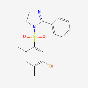 1-(5-bromo-2,4-dimethylbenzenesulfonyl)-2-phenyl-4,5-dihydro-1H-imidazole