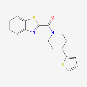molecular formula C17H16N2OS2 B2422289 Benzo[d]thiazol-2-yl(4-(thiophen-2-yl)piperidin-1-yl)methanone CAS No. 1396674-36-4