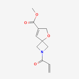 molecular formula C11H13NO4 B2422324 Methyl 2-prop-2-enoyl-5-oxa-2-azaspiro[3.4]oct-7-ene-7-carboxylate CAS No. 2361657-80-7