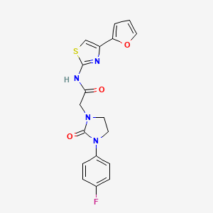2-(3-(4-fluorophenyl)-2-oxoimidazolidin-1-yl)-N-(4-(furan-2-yl)thiazol-2-yl)acetamide