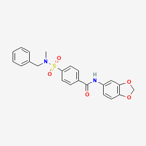 molecular formula C22H20N2O5S B2422353 N-(benzo[d][1,3]dioxol-5-yl)-4-(N-benzyl-N-methylsulfamoyl)benzamide CAS No. 683766-09-8