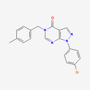 molecular formula C19H15BrN4O B2422358 1-(4-bromophenyl)-5-(4-methylbenzyl)-1,5-dihydro-4H-pyrazolo[3,4-d]pyrimidin-4-one CAS No. 1326826-77-0