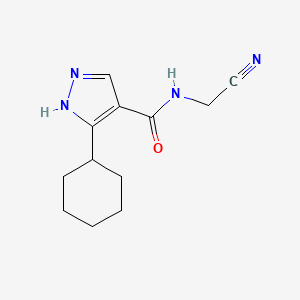 molecular formula C12H16N4O B2422367 N-(Cyanomethyl)-5-cyclohexyl-1H-pyrazole-4-carboxamide CAS No. 2249090-65-9
