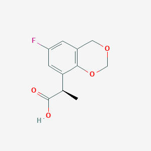 B2422376 (2R)-2-(6-Fluoro-4H-1,3-benzodioxin-8-yl)propanoic acid CAS No. 2248184-26-9