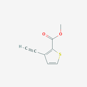 molecular formula C8H6O2S B2422413 3-乙炔基噻吩-2-甲酸甲酯 CAS No. 1800082-83-0