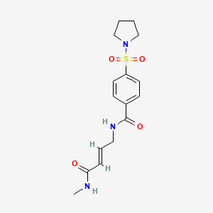 (E)-N-(4-(methylamino)-4-oxobut-2-en-1-yl)-4-(pyrrolidin-1-ylsulfonyl)benzamide