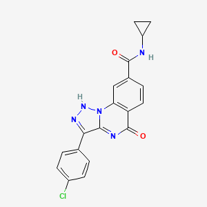 3-(4-chlorophenyl)-N-cyclopropyl-5-oxo-4,5-dihydro-[1,2,3]triazolo[1,5-a]quinazoline-8-carboxamide