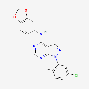 N-(1,3-benzodioxol-5-yl)-1-(5-chloro-2-methylphenyl)-1H-pyrazolo[3,4-d]pyrimidin-4-amine