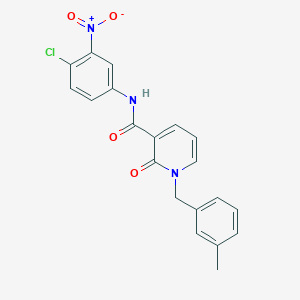 molecular formula C20H16ClN3O4 B2422433 N-(4-氯-3-硝基苯基)-1-(3-甲基苯基)-2-氧代-1,2-二氢吡啶-3-羧酰胺 CAS No. 899754-12-2