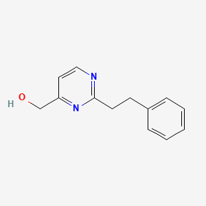 molecular formula C13H14N2O B2422439 [2-(2-苯乙基)嘧啶-4-基]甲醇 CAS No. 1343033-17-9