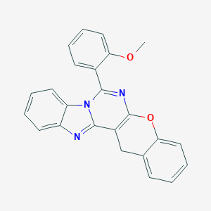 molecular formula C24H17N3O2 B242244 7-(2-methoxyphenyl)-14H-chromeno[2',3':4,5]pyrimido[1,6-a]benzimidazole 