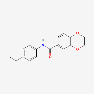 molecular formula C17H17NO3 B2422444 N-(4-乙基苯基)-2,3-二氢-1,4-苯并二噁英-6-甲酰胺 CAS No. 625407-03-6