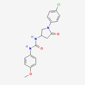 molecular formula C18H18ClN3O3 B2422452 1-(1-(4-氯苯基)-5-氧代吡咯烷-3-基)-3-(4-甲氧基苯基)脲 CAS No. 891110-37-5