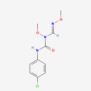 molecular formula C10H12ClN3O3 B2422463 N'-(4-氯苯基)-N-甲氧基-N-[(甲氧基亚胺)甲基]脲 CAS No. 251096-55-6