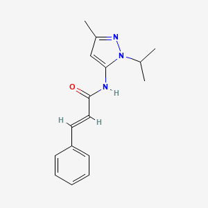molecular formula C16H19N3O B2422466 N-(1-异丙基-3-甲基-1H-吡唑-5-基)肉桂酰胺 CAS No. 1173555-11-7