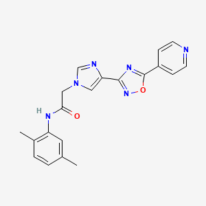 molecular formula C20H18N6O2 B2422470 N~1~-(2,5-二甲基苯基)-2-{4-[5-(4-吡啶基)-1,2,4-恶二唑-3-基]-1H-咪唑-1-基}乙酰胺 CAS No. 1251707-91-1