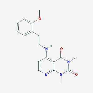 molecular formula C18H20N4O3 B2422474 5-((2-methoxyphenethyl)amino)-1,3-dimethylpyrido[2,3-d]pyrimidine-2,4(1H,3H)-dione CAS No. 941972-48-1