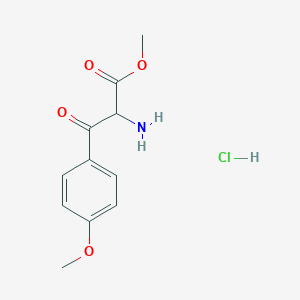 molecular formula C11H14ClNO4 B2422491 Methyl 2-amino-3-(4-methoxyphenyl)-3-oxopropanoate;hydrochloride CAS No. 93102-93-3