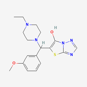 molecular formula C18H23N5O2S B2422511 5-((4-乙基哌嗪-1-基)(3-甲氧基苯基)甲基)噻唑并[3,2-b][1,2,4]三唑-6-醇 CAS No. 868220-43-3