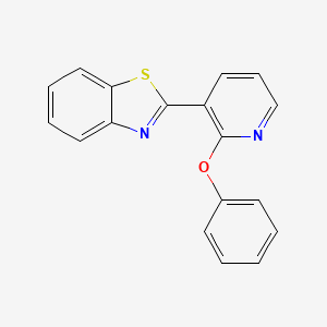molecular formula C18H12N2OS B2422514 2-(2-苯氧基-3-吡啶基)-1,3-苯并噻唑 CAS No. 337920-62-4