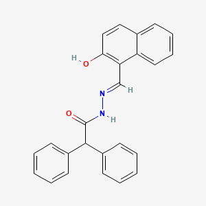 molecular formula C25H20N2O2 B2422519 (E)-N'-((2-羟基萘-1-基)亚甲基)-2,2-二苯基乙酰肼 CAS No. 328016-27-9