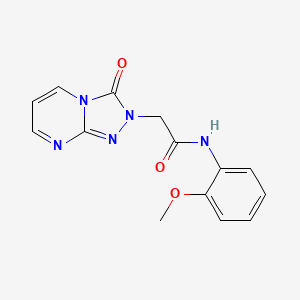 molecular formula C14H13N5O3 B2422525 N-(2-甲氧基苯基)-2-(3-氧代-[1,2,4]三唑并[4,3-a]嘧啶-2(3H)-基)乙酰胺 CAS No. 1327592-52-8