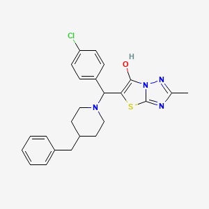 molecular formula C24H25ClN4OS B2422534 5-((4-苄基哌啶-1-基)(4-氯苯基)甲基)-2-甲基噻唑并[3,2-b][1,2,4]三唑-6-醇 CAS No. 851809-45-5