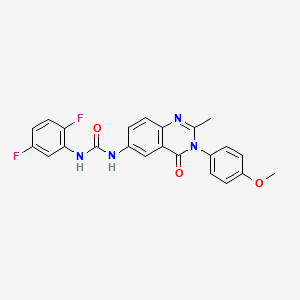 molecular formula C23H18F2N4O3 B2422537 1-(2,5-Difluorophenyl)-3-(3-(4-methoxyphenyl)-2-methyl-4-oxo-3,4-dihydroquinazolin-6-yl)urea CAS No. 1172530-23-2