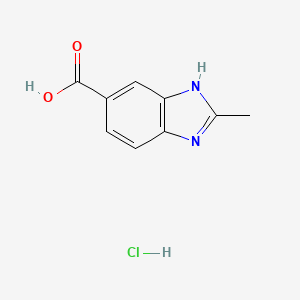 molecular formula C9H9ClN2O2 B2422546 2-methyl-1H-1,3-benzodiazole-5-carboxylic acid hydrochloride CAS No. 93089-86-2