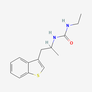 molecular formula C14H18N2OS B2422556 1-(1-(苯并[b]噻吩-3-基)丙-2-基)-3-乙基脲 CAS No. 2034228-44-7
