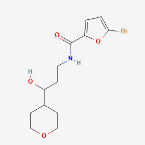 5-bromo-N-(3-hydroxy-3-(tetrahydro-2H-pyran-4-yl)propyl)furan-2-carboxamide