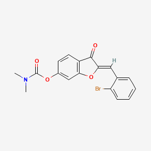 (Z)-2-(2-bromobenzylidene)-3-oxo-2,3-dihydrobenzofuran-6-yl dimethylcarbamate