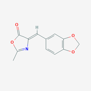 molecular formula C12H9NO4 B242259 2-Methyl-4-piperonylidene-2-oxazoline-5-one 