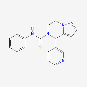 N-phenyl-1-(pyridin-3-yl)-3,4-dihydropyrrolo[1,2-a]pyrazine-2(1H)-carbothioamide