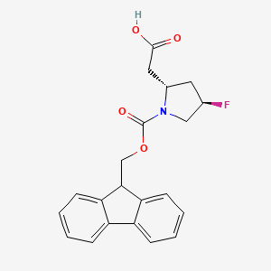 2-[(2R,4R)-1-{[(9H-fluoren-9-yl)methoxy]carbonyl}-4-fluoropyrrolidin-2-yl]acetic acid